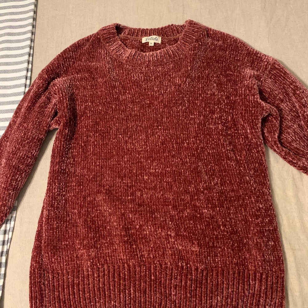 Burnt red color Chenille Sweater